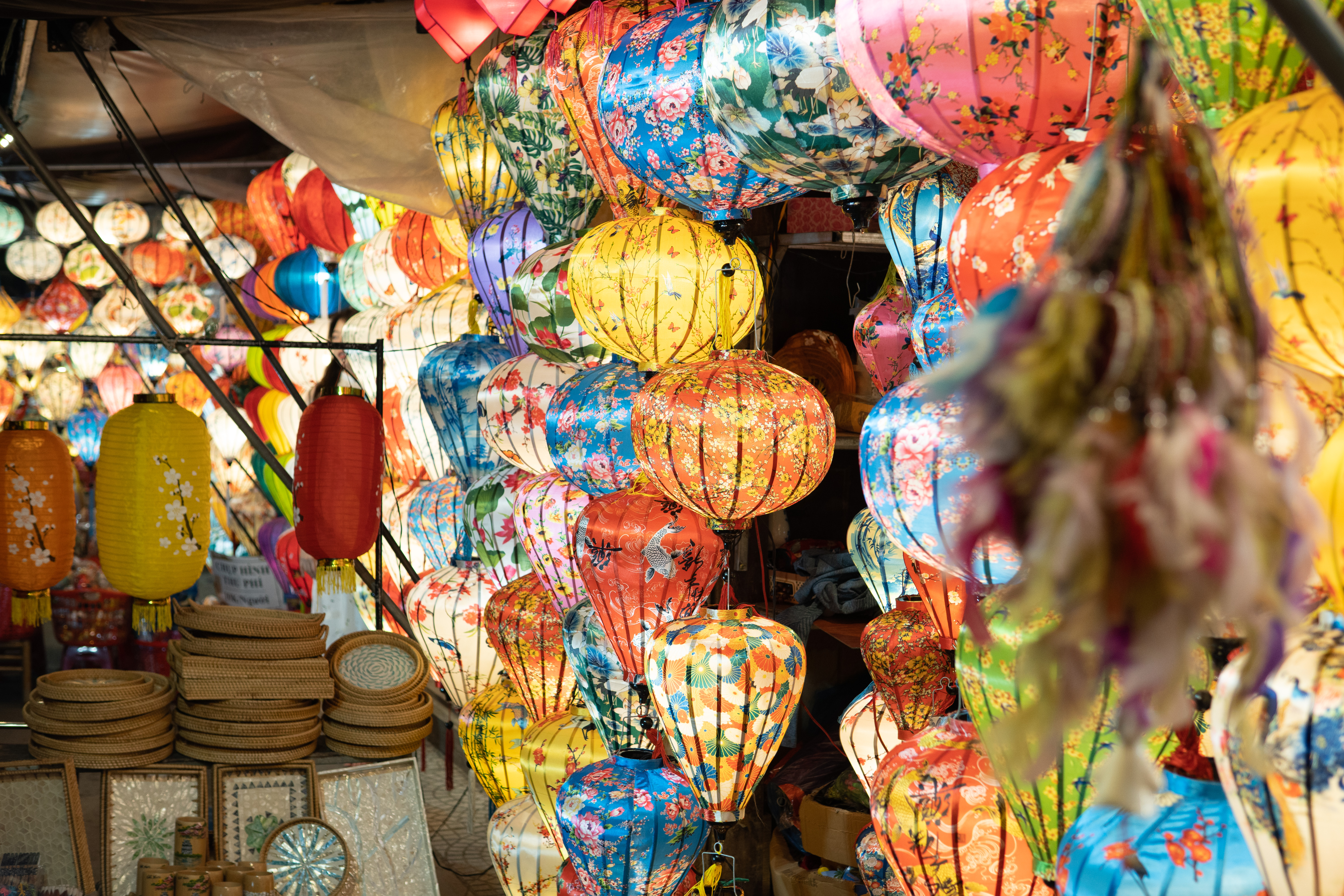 Hoi An lanterns come in many different designs and colors